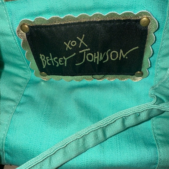 Betsey Johnson Mint Green and Leopard Tote Bag - Picture 2 of 5